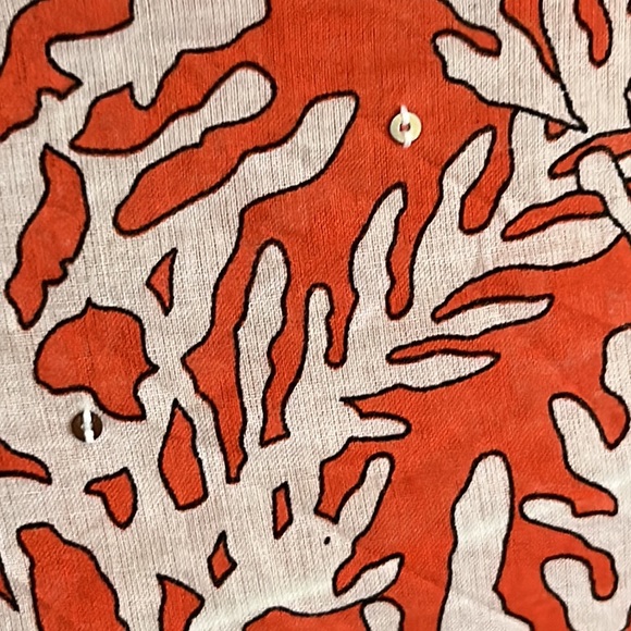 Gorgeous orange and white Tory Burch tunic with sequins detail silver. - Picture 4 of 4